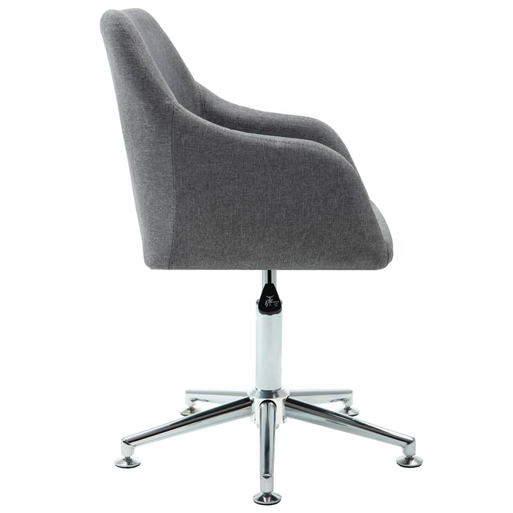 Swivel Office Chair Light Gray Fabric