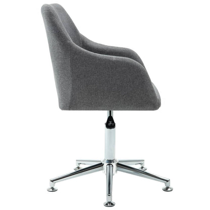 Swivel Office Chair Light Gray Fabric