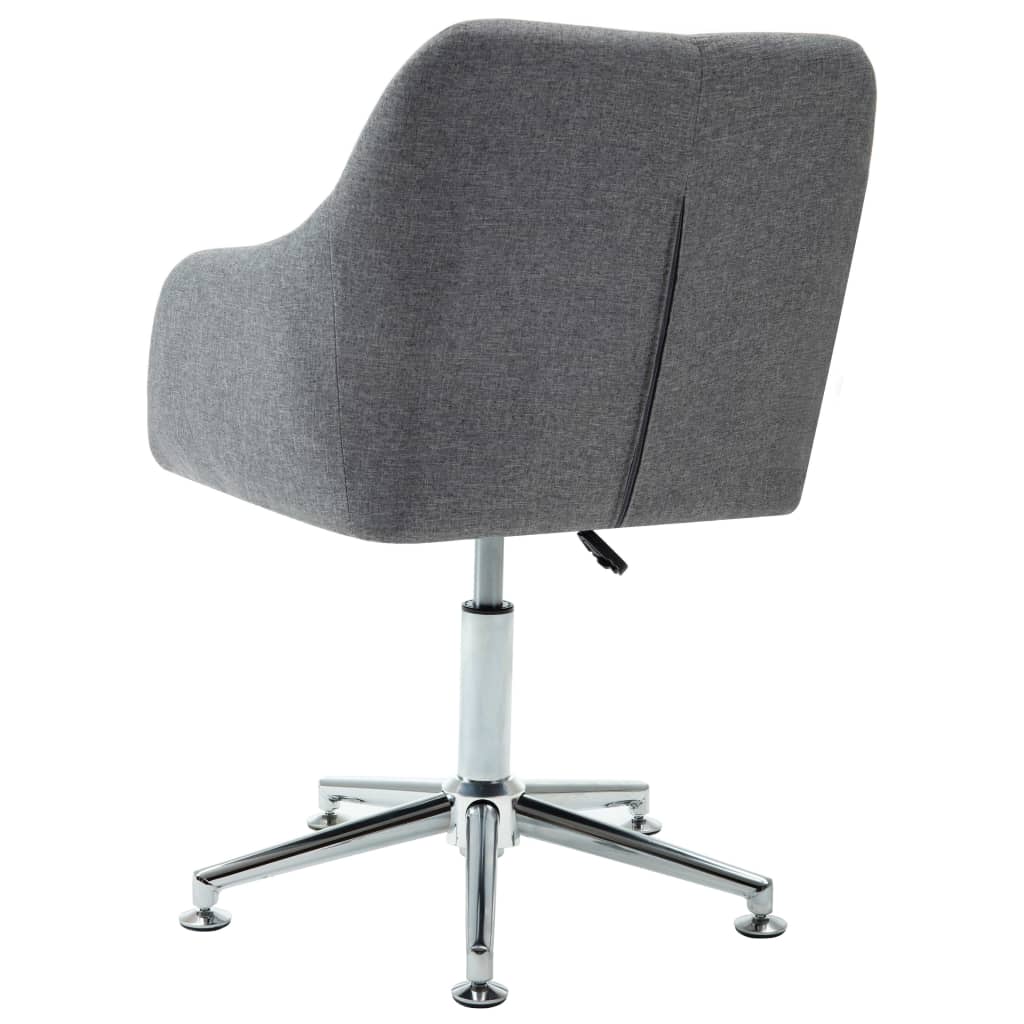 Swivel Office Chair Light Gray Fabric
