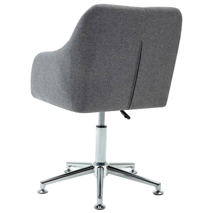 Swivel Office Chair Light Gray Fabric
