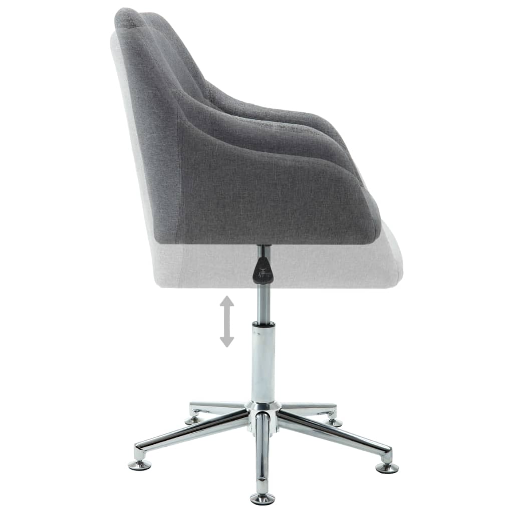 Swivel Office Chair Light Gray Fabric
