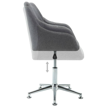 Swivel Office Chair Light Gray Fabric