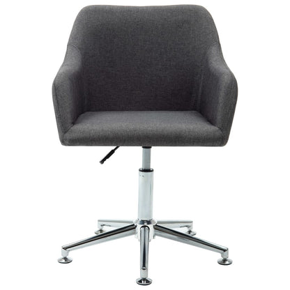 Swivel Office Chair Dark Gray Fabric