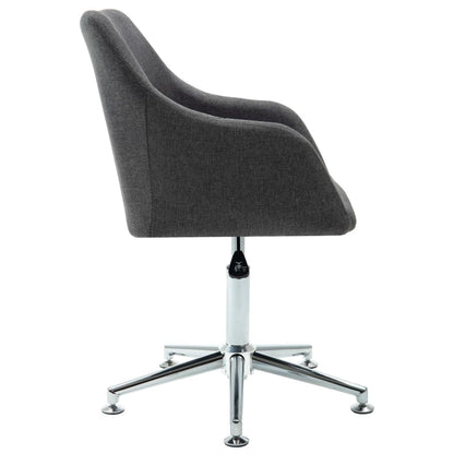 Swivel Office Chair Dark Gray Fabric