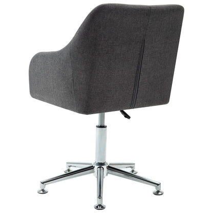 Swivel Office Chair Dark Gray Fabric