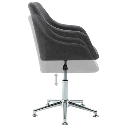 Swivel Office Chair Dark Gray Fabric