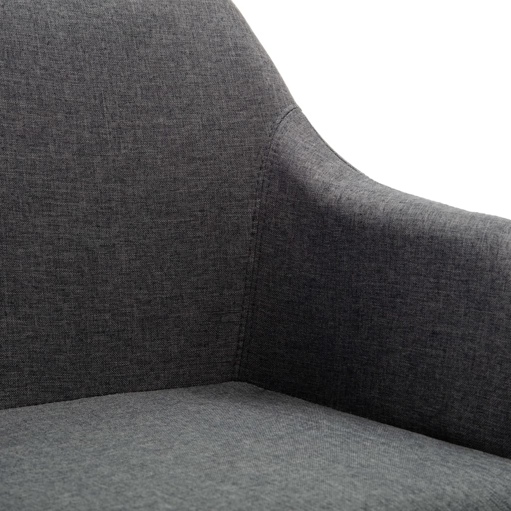 Swivel Office Chair Dark Gray Fabric