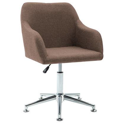 Office Chair Brown Polyester, Plywood, Steel Adjustable Swivel