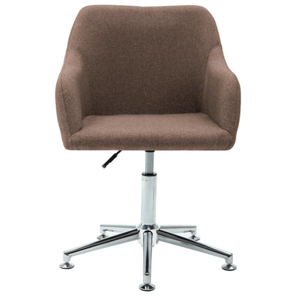 Office Chair Brown Polyester, Plywood, Steel Adjustable Swivel