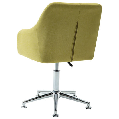 Swivel Office Chair Green Fabric