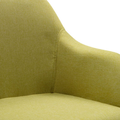 Swivel Office Chair Green Fabric