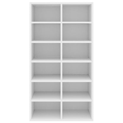 Shoe Rack White 21.3x13.4x39.6" Engineered Wood