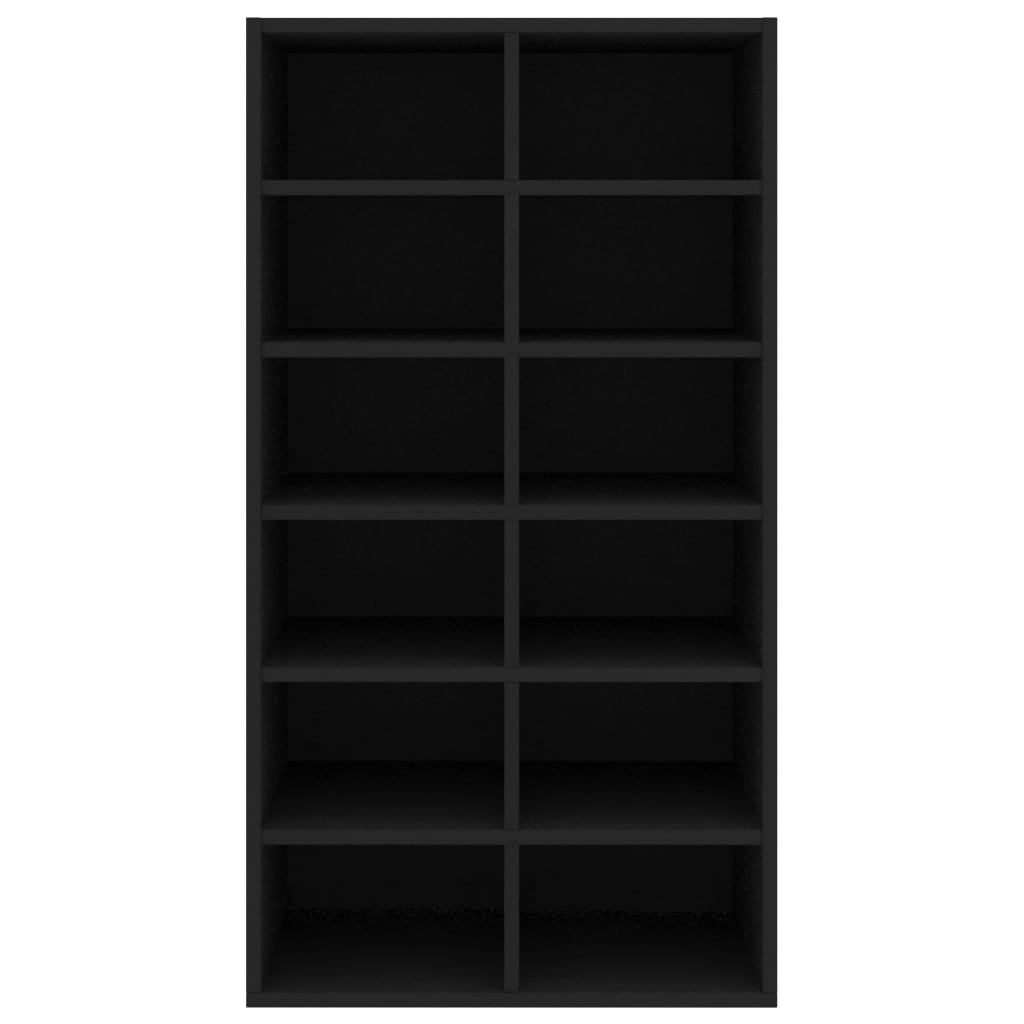 Shoe Rack Black 21.3x13.4x39.6" Engineered Wood