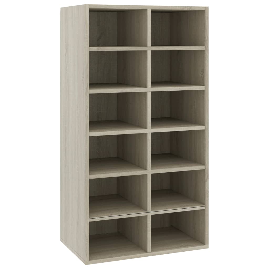 Shoe Rack Sonoma Oak 21.3x13.4x39.6" Engineered Wood