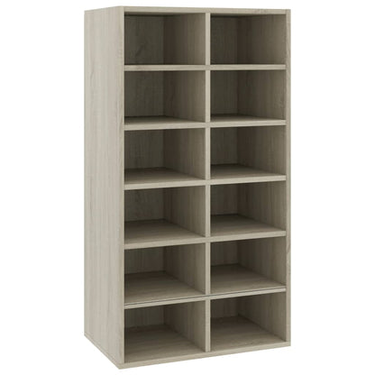 Shoe Rack Sonoma Oak 21.3x13.4x39.6" Engineered Wood