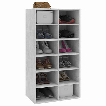 Shoe Rack Concrete Grey 21.3x13.4x39.6" Engineered Wood