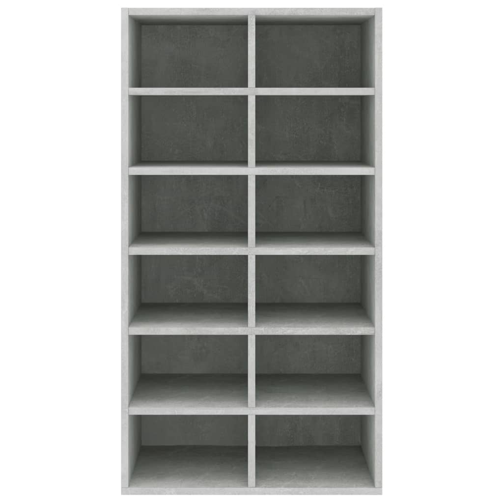 Shoe Rack Concrete Grey 21.3x13.4x39.6" Engineered Wood
