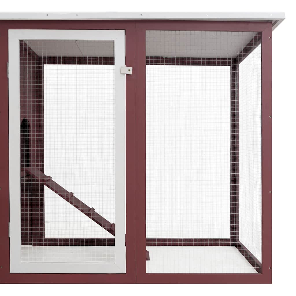 Outdoor Chicken Cage Hen House with 1 Egg Cage Brown Wood