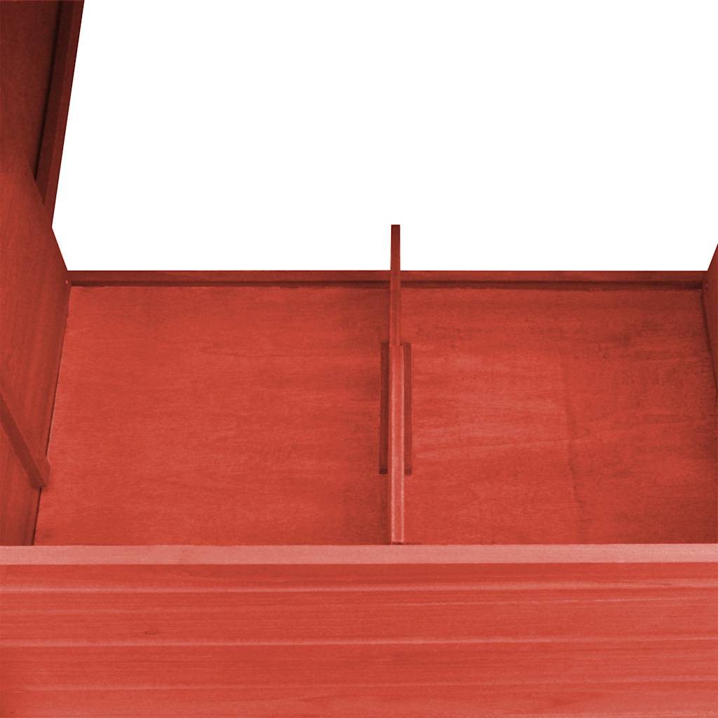 Outdoor Chicken Cage Hen House with 1 Egg Cage Red Wood