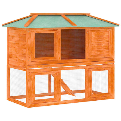 Animal Rabbit Cage Double Floor Wood