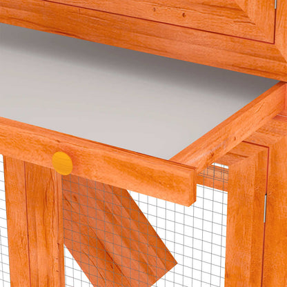 Animal Rabbit Cage Double Floor Wood