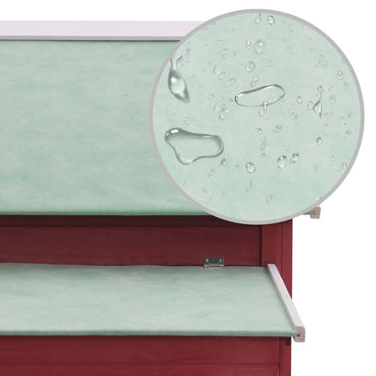 Chicken Coop Red and white, Green roof
