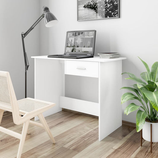 Desk White 39.4"x19.7"x29.9" Engineered Wood