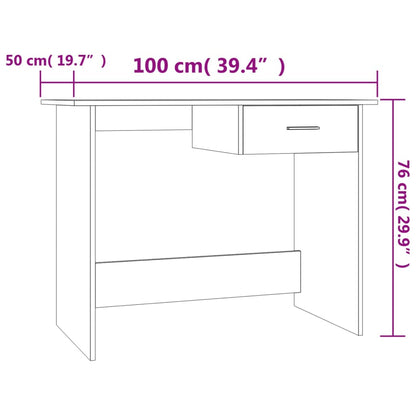 Desk Concrete Gray 39.4"x19.7"x29.9" Engineered Wood