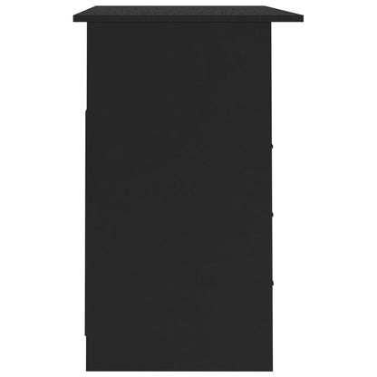 Desk with Drawers Black 43.3"x19.7"x29.9" Engineered Wood