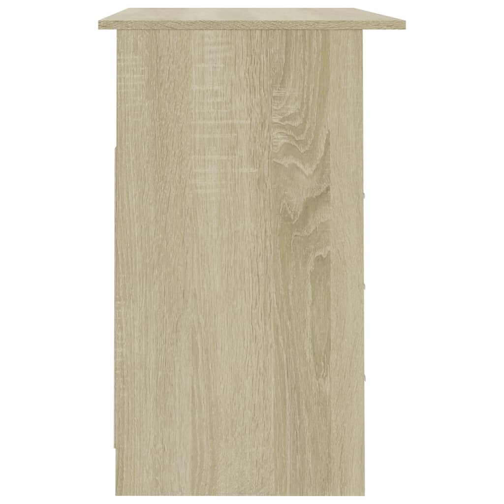 Desk with Drawers Sonoma Oak 43.3"x19.7"x29.9" Engineered Wood