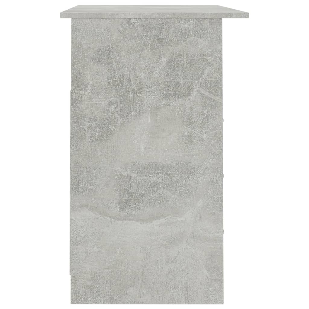 Desk with Drawers Concrete Gray 43.3"x19.7"x29.9" Engineered Wood