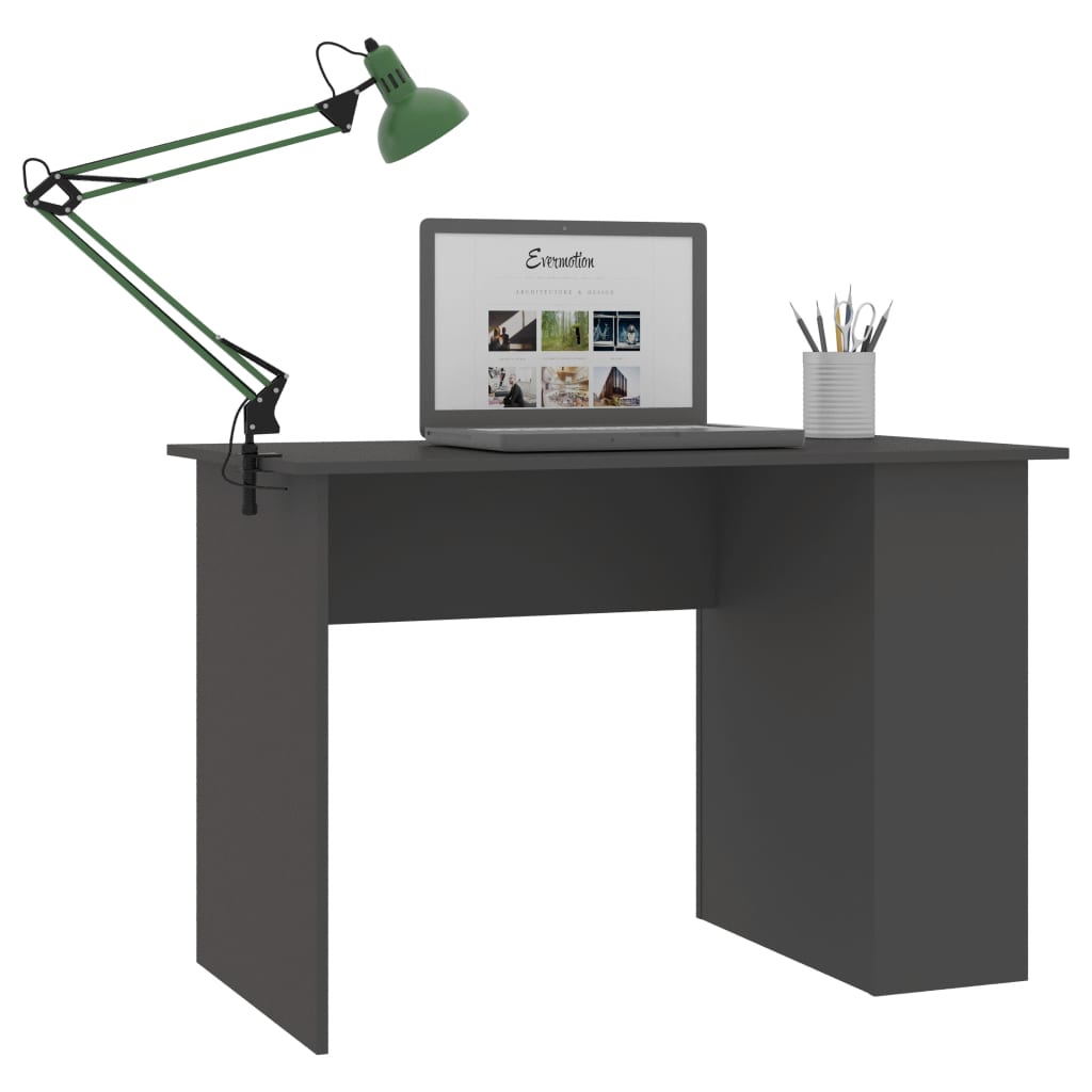 Desk Gray 43.3"x23.6"x28.7" Engineered Wood