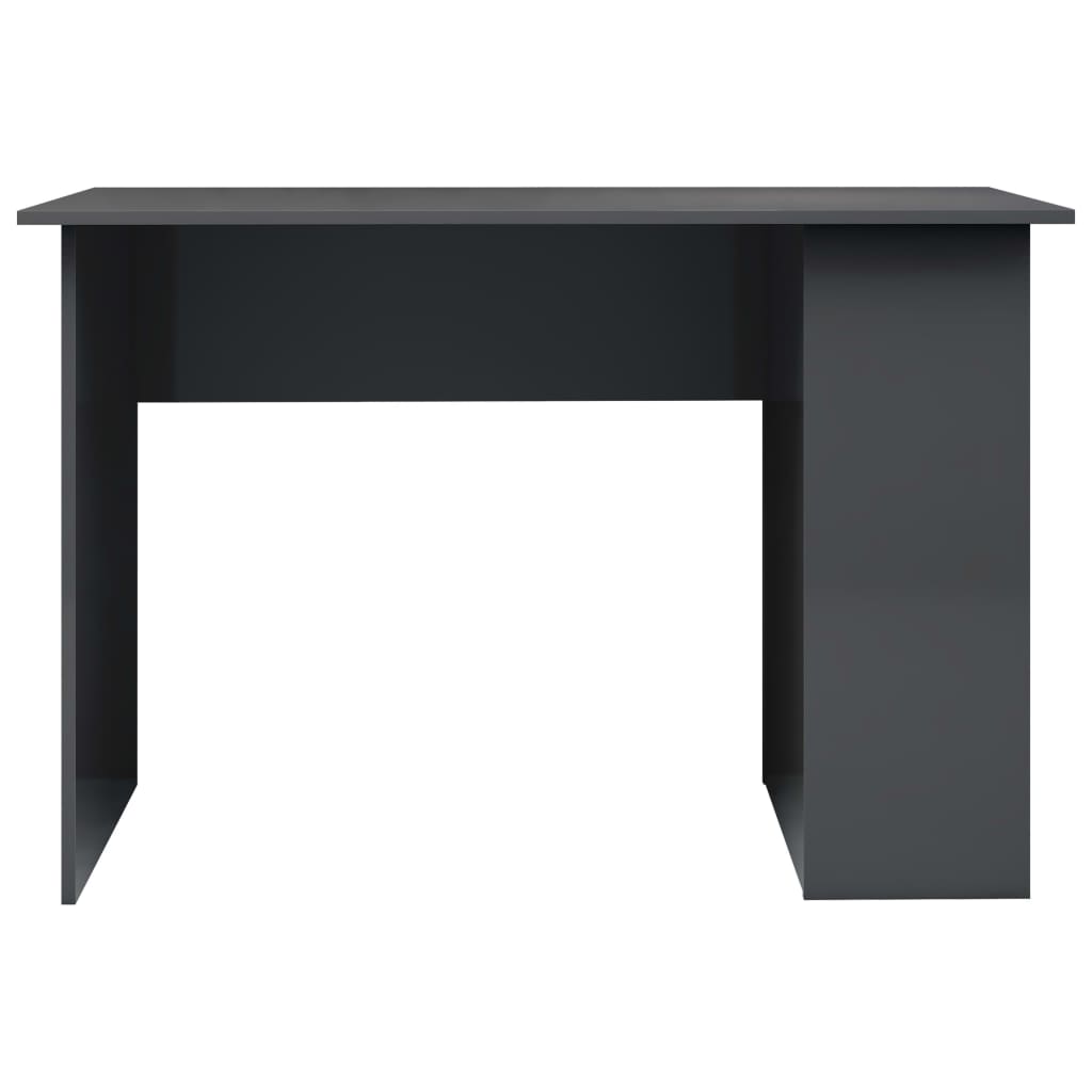 Desk High Gloss Gray 43.3" x 23.6" x 28.7" Engineered Wood
