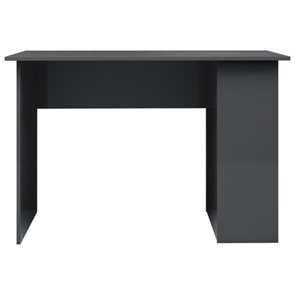Desk High Gloss Gray 43.3" x 23.6" x 28.7" Engineered Wood