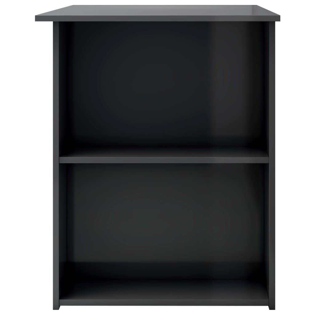 Desk High Gloss Gray 43.3" x 23.6" x 28.7" Engineered Wood