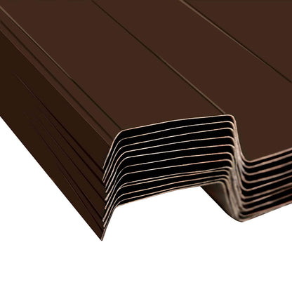 Roof Panel 12 pcs Brown 50.79 x 17.72 in Galvanised steel