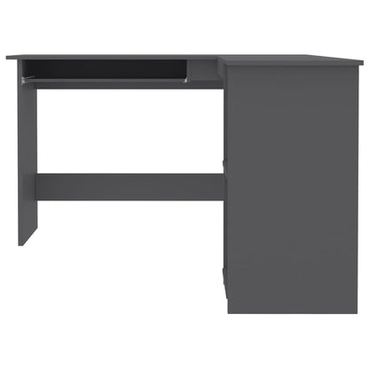 L-Shaped Corner Desk Gray 47.2"x55.1"x29.5" Engineered Wood