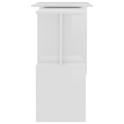 Corner Desk High Gloss White 78.7" x 19.7" x 29.9" Engineered Wood