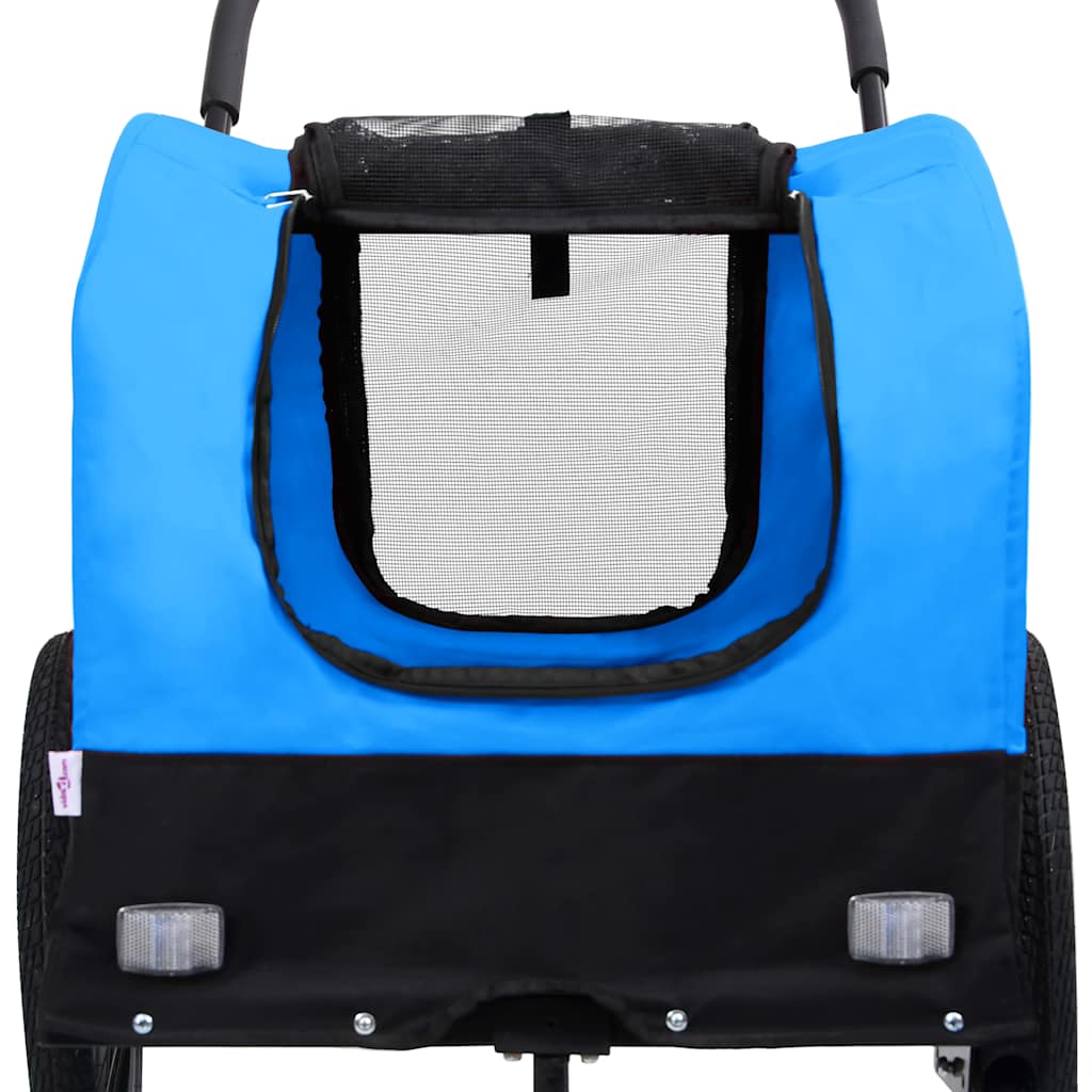 Pet Bike Trailer Blue and Black