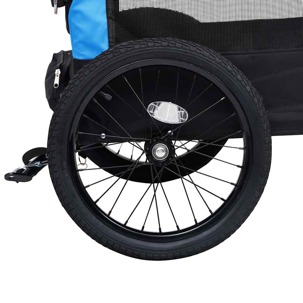 Pet Bike Trailer Blue and Black
