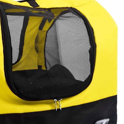 Pet Bike Trailer Yellow and Black Oxford fabric, steel, PP board