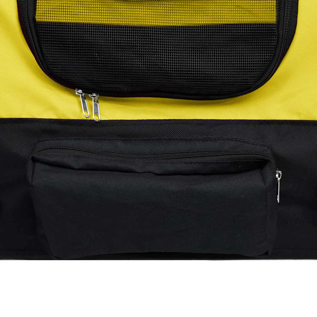 Pet Bike Trailer Yellow and Black Oxford fabric, steel, PP board