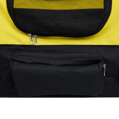 Pet Bike Trailer Yellow and Black Oxford fabric, steel, PP board