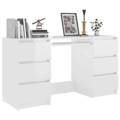 Writing Desk High gloss white Engineered wood Standard