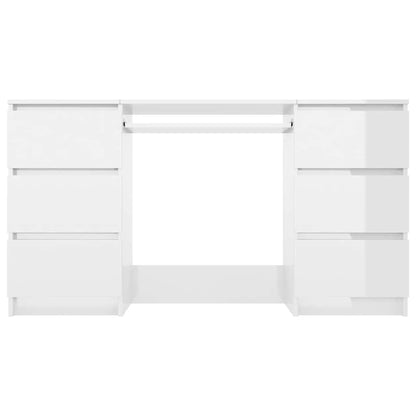 Writing Desk High gloss white Engineered wood Standard