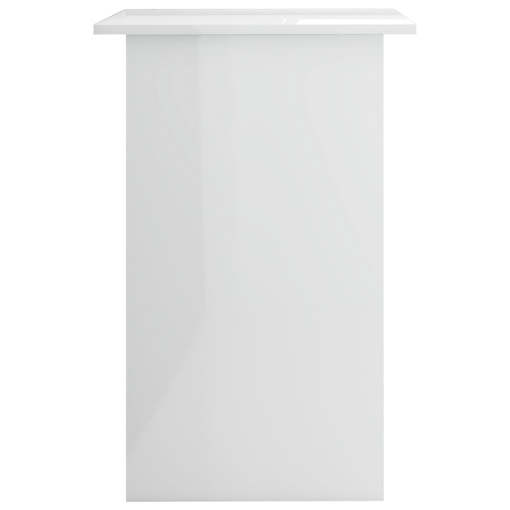 Desk High Gloss White 35.4" x 19.7" x 29.1" Engineered Wood