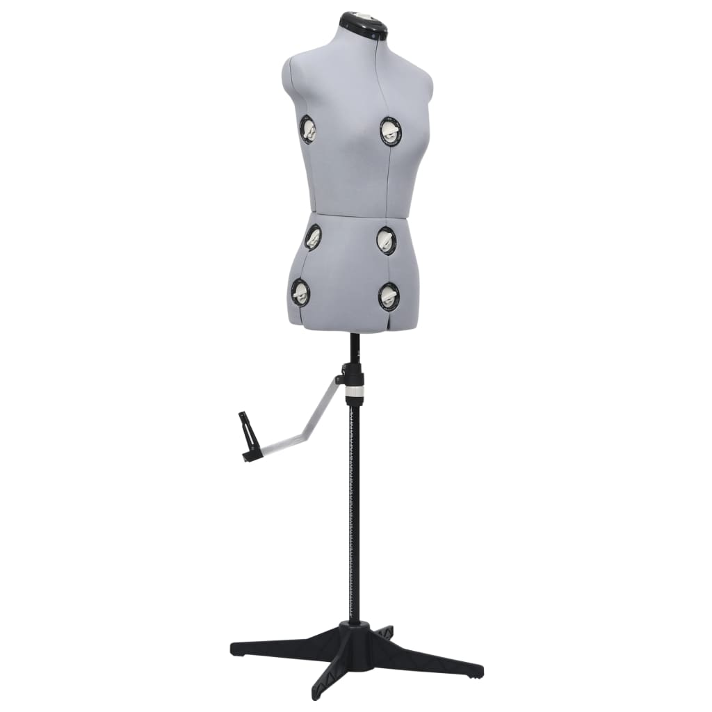 Adjustable Dress Form Female Gray S Size 33-40