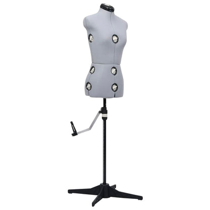 Adjustable Dress Form Female Gray S Size 33-40