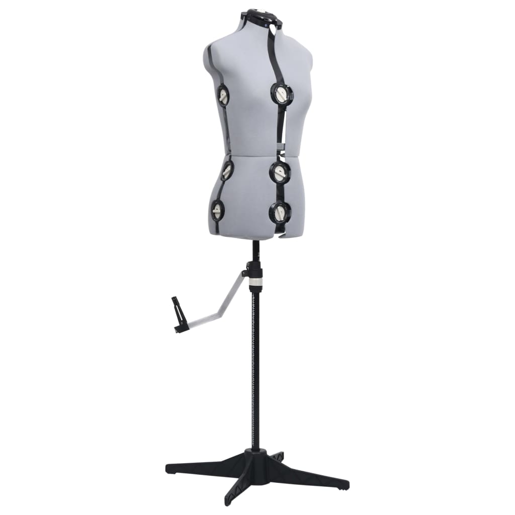 Adjustable Dress Form Female Gray S Size 33-40