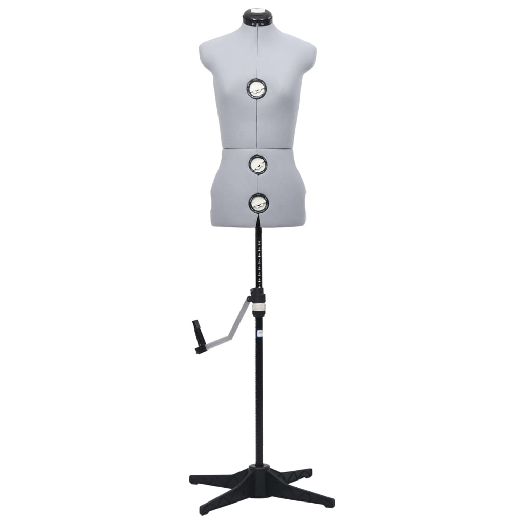 Adjustable Dress Form Female Gray S Size 33-40